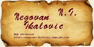 Negovan Ikalović vizit kartica